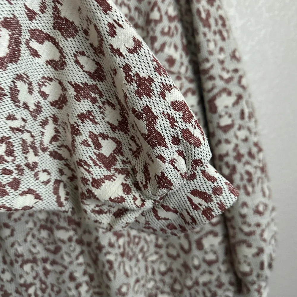 Anthropologie Dolan Neutral‎ Leopard Print Knit Dress Sz 1X - Picture 7 of 12